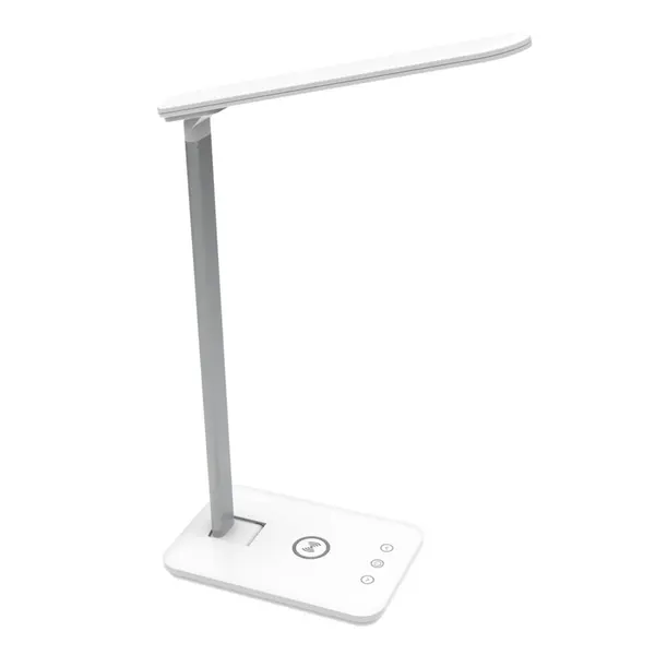 Lampa de birou LED Renew Force , incarcare wireless pentru IOS Android, 3 Moduri de iluminare, Control Tactil, Protectie Ochi, Pliabila, Alb