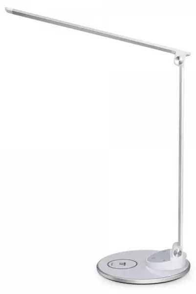 Lampă de masă LED TaoTronics - TT-DL069, cu încărcare wireless și port USB, alb