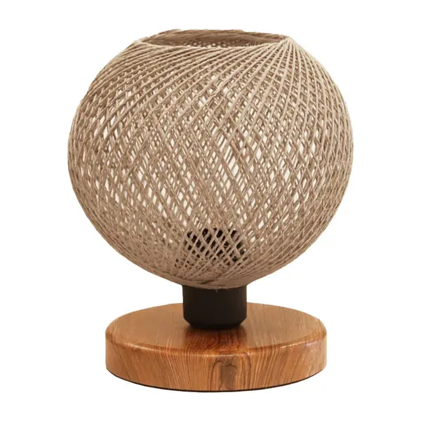 Lampa de masa Povilia, bej-negru, D20x30 cm