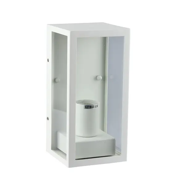 Lampă de perete 1*E27 Alb Mat Sticlă Clară