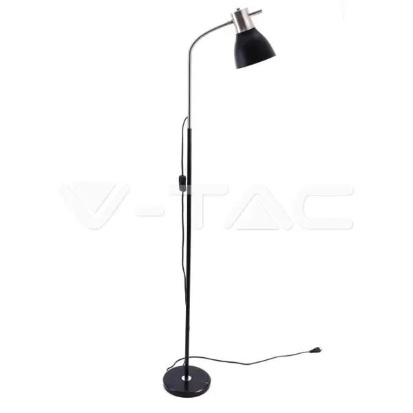 Lampa de Podea Designer Bază Metalică Întrerupator E27 Negru Crom