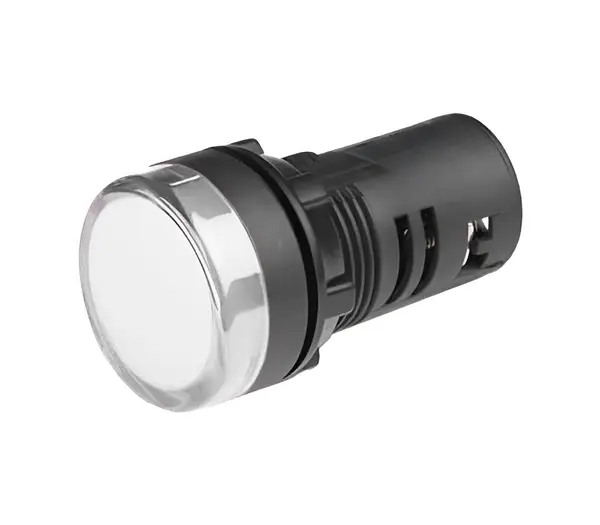 Lampa de semnalizare cu LED, 24V AC sau DC, diametru 22mm, alb, Freder LS-WH-D22/24V
