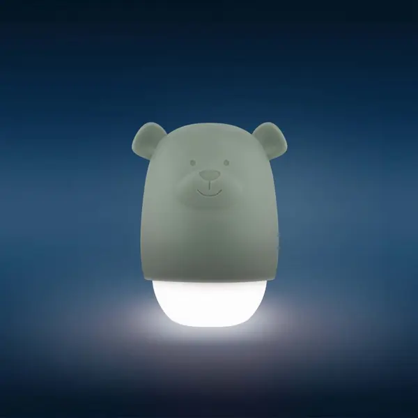Lampa de veghe cu senzor de lumina Zazu Kids Benny the Bear Verde