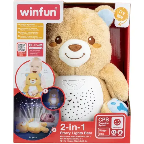 Lampa de veghe Winfun - Ursulet, cu proiector