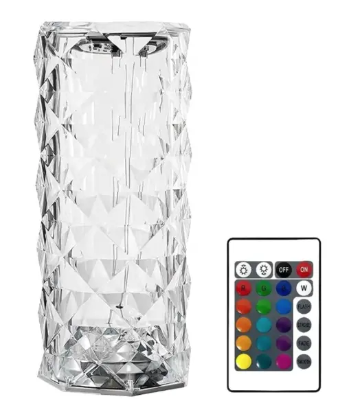 Lampa LED ambientala cu telecomanda pentru birou control prin atingere 16 Moduri Iluminare tip Cristal