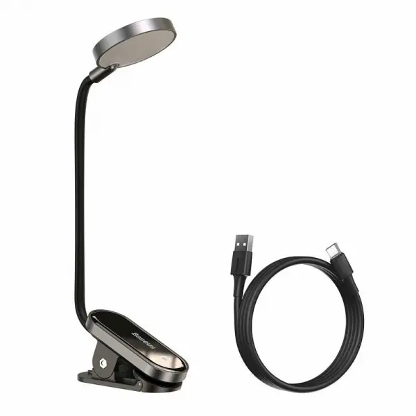 Lampa Led Portabila Baseus Comfort Reading Mini Clip, Gri DGRAD-0G
