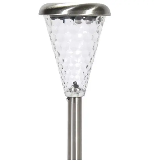 Lampa Led solara cu lumina schimbatoare, Argintiu, Plastic, 27 cm