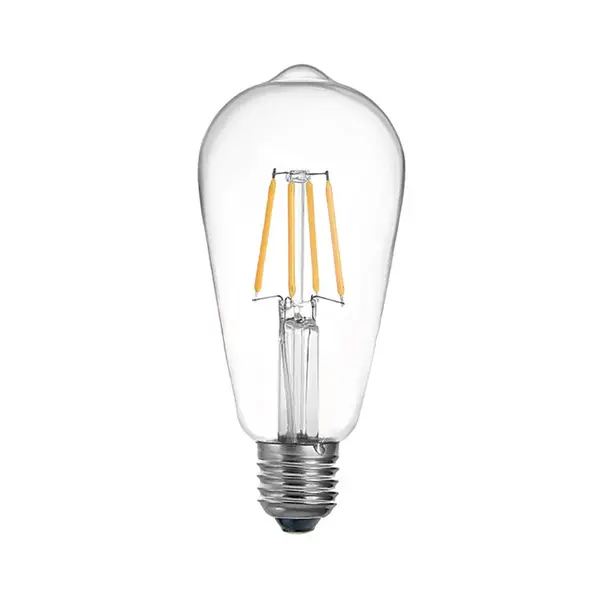 Lampa LED ST64 Bec 3000K, Transparent, 7x7x15 cm