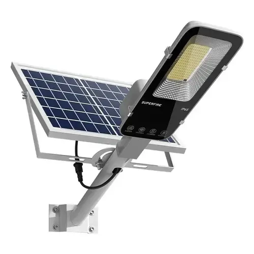 Lampa LED Superfire FF5-D, iluminat stradal, 486W, cu panou solar si acumulator, 1400 lm, telecomanda,