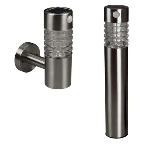 Lampa solara cu senzor de miscare FLINK FK-FS-029, 3 LED-uri, Lumina calda, 50 lumeni, IP44 (Argintiu)