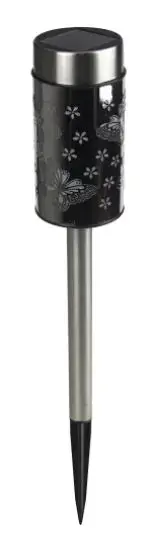 Lampa solara FLINK FK-LS-027, 1 LED RGB, Efecte luminoase (Negru)