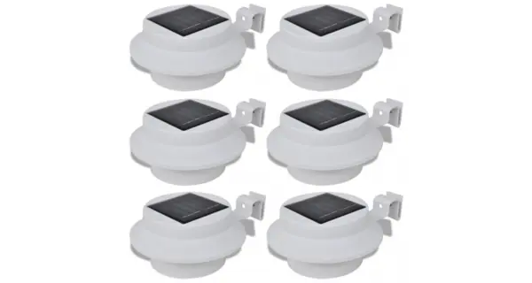 Lampa solara pentru exterior 6 pcs Lumina pentru gard Alba