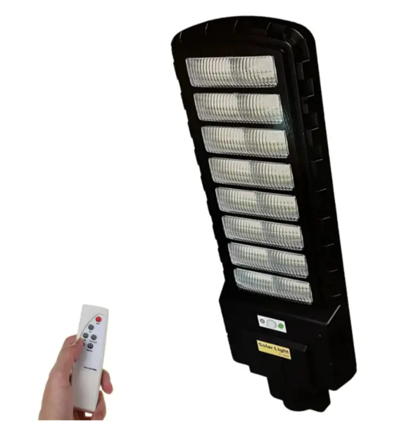 Lampa Solara Stradala JORTAN LED 800W Senzor de lumina si miscare telecomanda baterie 12000MA