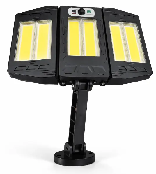 Lampa solara tripla COB cu senzor de miscare si telecomanda