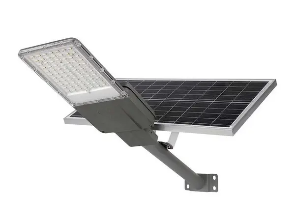 Lampa stradala solara LED V-TAC, 20W, Cip Bridgelux, 6500K, 2500Lm, IP65, Telecomanda, Mod AUTO, Baterie LiFePO4, SKU-10225