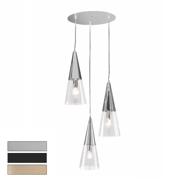 Lampa suspendata BARETO 3 - Negru