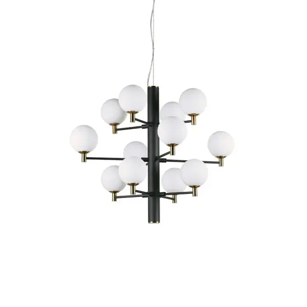 Lampă suspendată COPERNICO 12 L - Negru