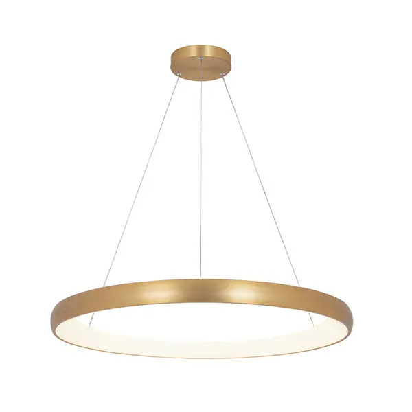 Lampa suspendata dimabila ACRILIA - Gold / Ø 80cm