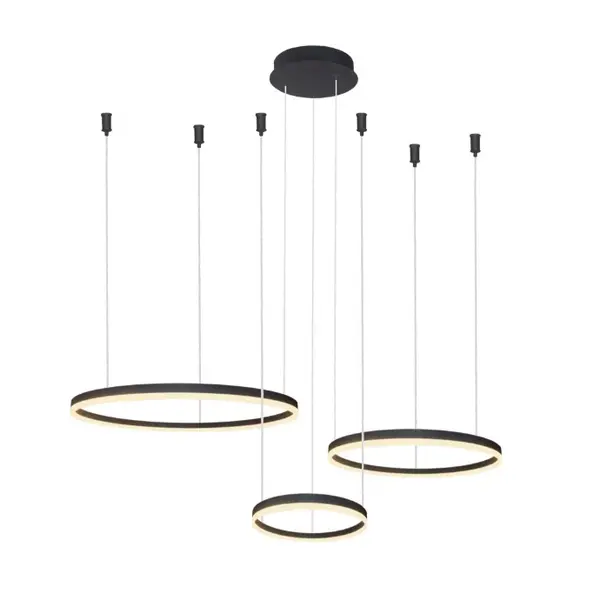 Lampa suspendata dimabila SELMA Ø80/60/40 CM - Negru