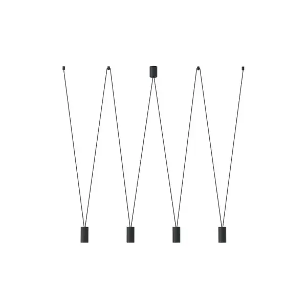 Lampă suspendată EYE 4L - Negru