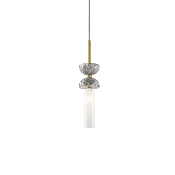 Lampa suspendata MARLOT LONG GOLD&GREY - Default Title