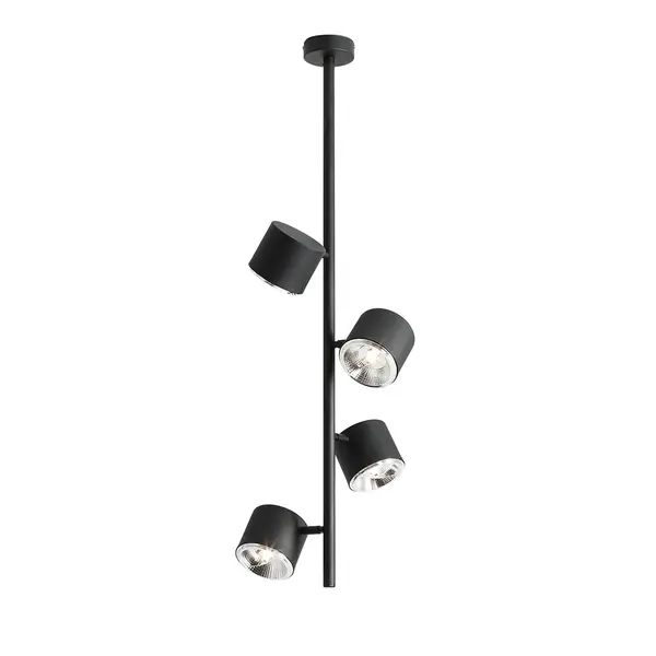 Lampa suspendata MEZA 4 VERTICAL - Negru