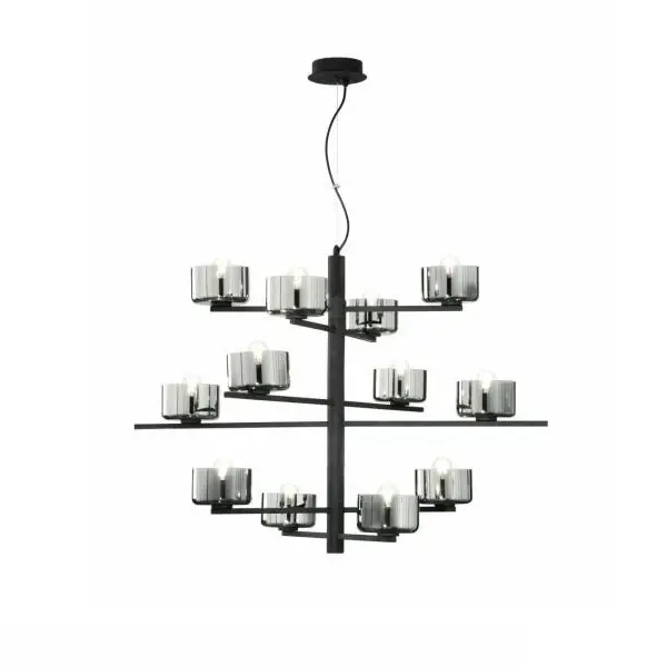 Lampa suspendata MORFIS 12 - Negru