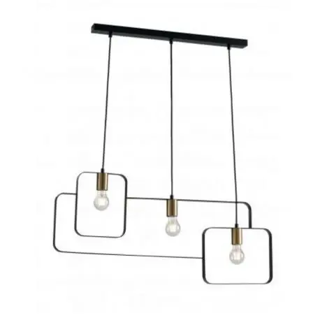 Lampă suspendată SMITH 3L - Negru