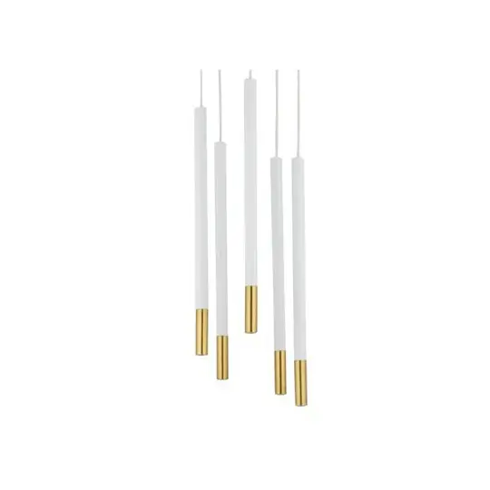 Lampă suspendată SOPEL DUE GOLD 5L - Alb