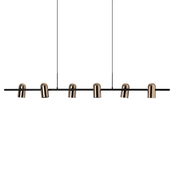 Lampa suspendata VARLIS LINIAR - Negru/Gold