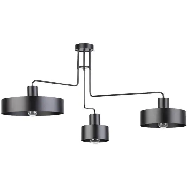 Lampă suspendată VASCO 3L - Negru