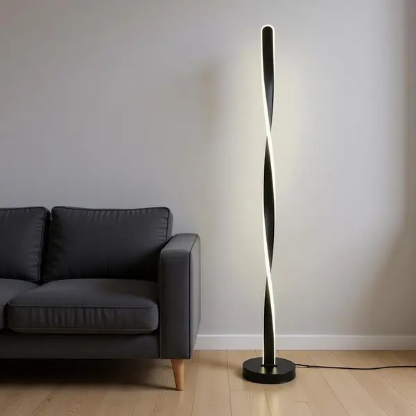 Lampadar LED, Jounko, Pako, Negru 20x20x130 cm