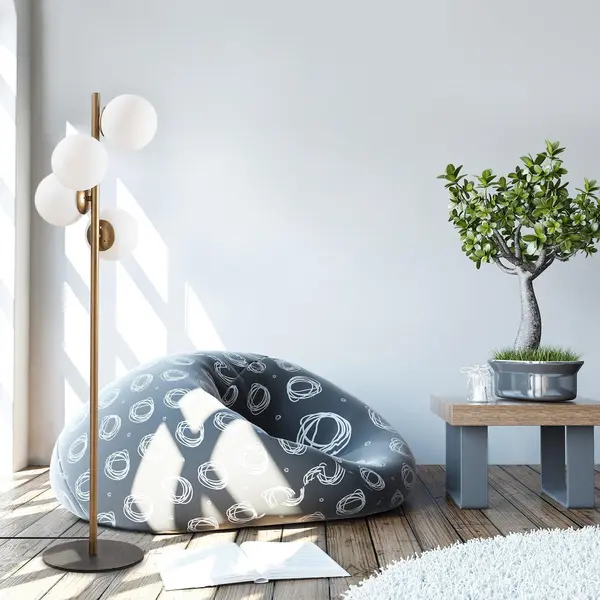 Lampadar Luxer, Auriu, 32x32x130 cm