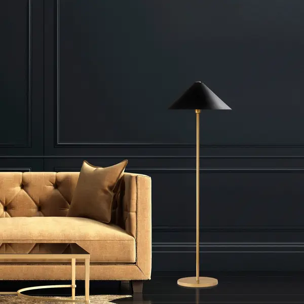 Lampadar Mixed Auriu 46x46x150 cm