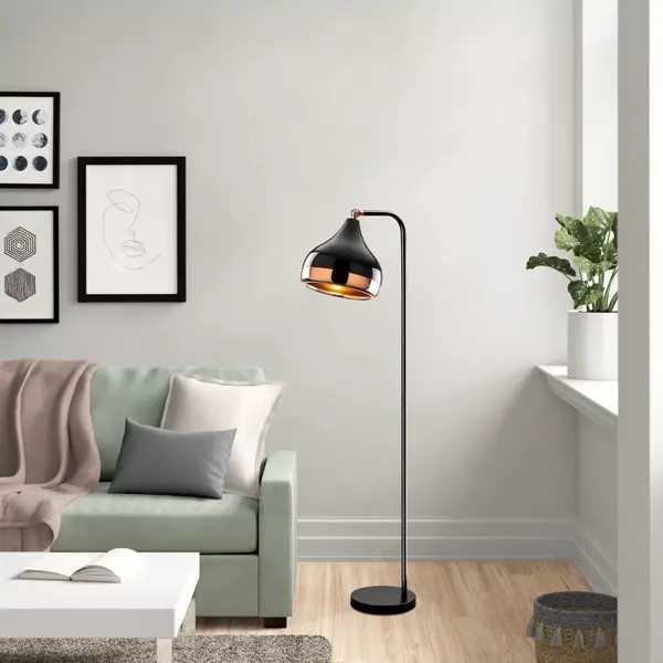 Lampadar Solaal, Negru, 30x17x120 cm