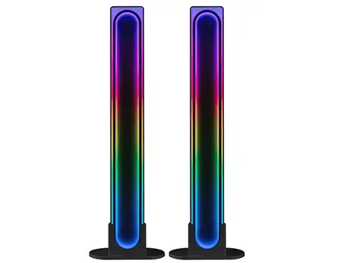 Lampi RGB ambientale Tracer Smart Vibe, Detectare sunet, 2.5Wx2, Bluetooth 5.0 si Wi-Fi, Telecomanda (Negru)
