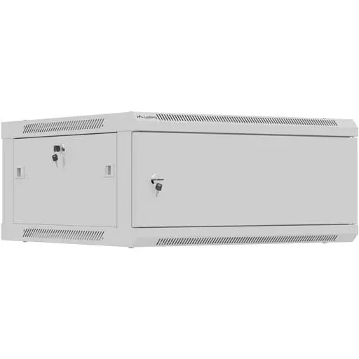 LANBERG Cabinet de retea LANBERG WF01-6604-00S, 19 inch, 4U, 600x600mm, Usa metalica, Gri