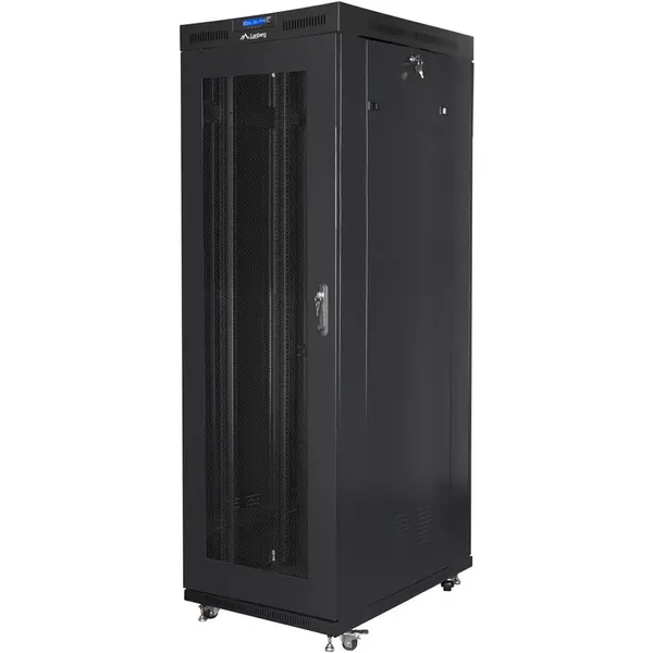 LANBERG Cabinet Lanberg Rack 19 instalare pe podea 42U/800x1000, cu usa perforata, LCD V2, Negru