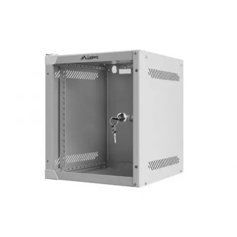 LANBERG Cabinet metalic de perete Lanberg WF10-2306-10S, 6U, dimensiuni 280 x 310 mm, usa sticla, Gri