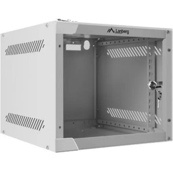 LANBERG Cabinet metalic Lanberg WF10-2304-10S 4U, Wall mount, 280 x 310, Glass door, Gri