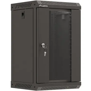 LANBERG Cabinet metalic Lanberg WF11-3309-10B 9U, Wall mount, 300 mm, Glass door, Negru