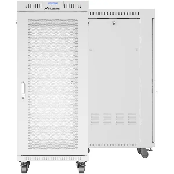 LANBERG Cabinet rack Lanberg FF01-6827-23SL, 19”, 27U /600x800, usa tip plasa LCD, Gri