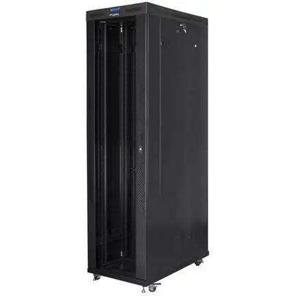 LANBERG Cabinet Rack Lanberg FF01-8247-12BL, Free-standing, 19 inch, 47U, dimensiune operationala 800 x 1200 mm, usa sticla securizata, Negru