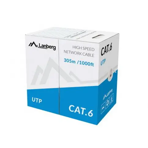 LANBERG Cablu de retea Lanberg LCU6-10CC-0305-S Cat6, U/UTP, 305m, Grey