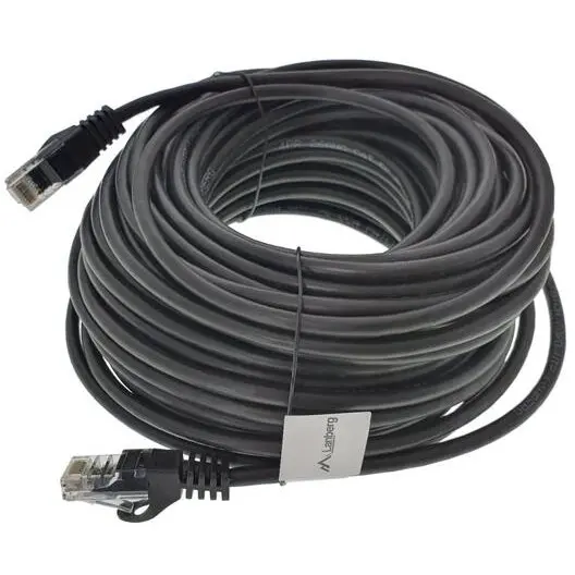 LANBERG Cablu UTP, Lanberg 40677, cat 5e, mufat 2xRJ45, lungime 20m, AWG 26, 100 MHz, de legatura retea, ethernet, Negru