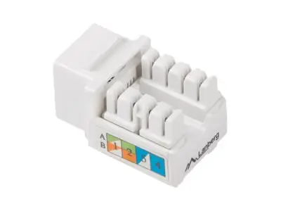 Lanberg KSU5 1090 - Keystone RJ45-LSA 90 UTP Cat.5e, 22-26 AWG, Alb