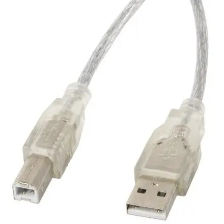 LANBERG Lanberg cable USB 2.0 AM-BM with ferrite transparent 5m