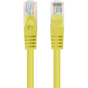 LANBERG Patch Cord Lanberg PCU5-20CC-0025-Y, U/UTP, Cat. 5e, 0.25 m, Yellow, 10 bucati