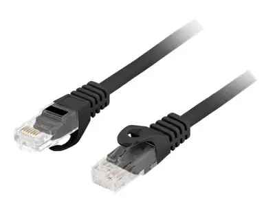 LANBERG Patchcord Cat.6 UTP LSZH CU 10m, Negru, 26AWG, Fluke Passed, RJ45-RJ45