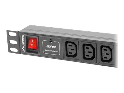 LANBERG PDU-10I-0200-IEC-BK PDU 1U 10A 10 sockets IEC C13 2m Black